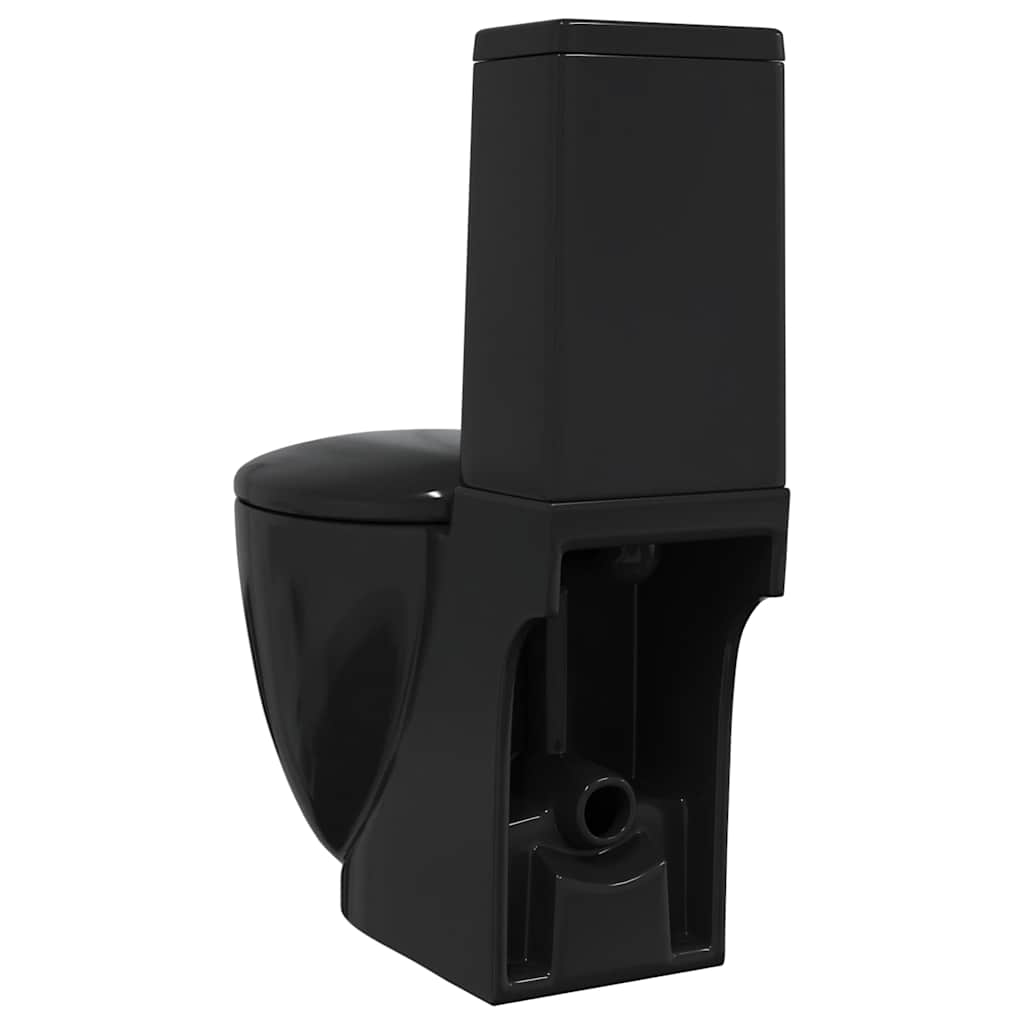 Vaso WC in Ceramica con Scarico Dietro Nero