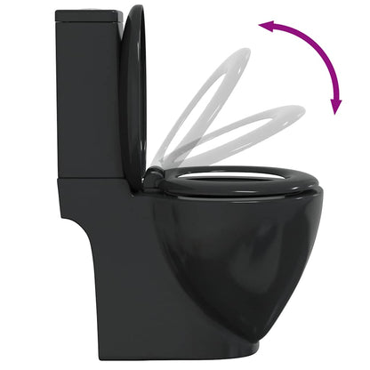 Vaso WC in Ceramica con Scarico Dietro Nero - homemem39