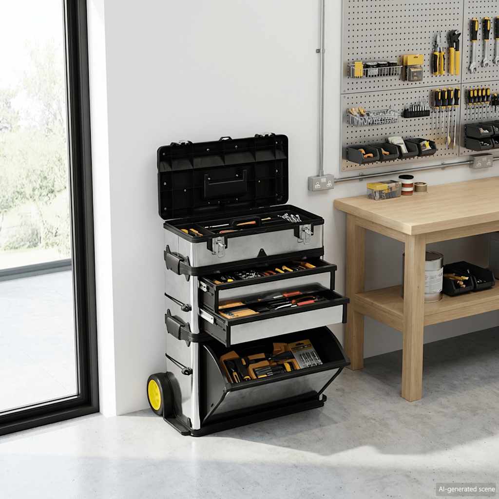 Trolley Porta Attrezzi con 3 Componenti | homemem39