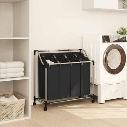 Classificatore lavanderia con 4 borse nero