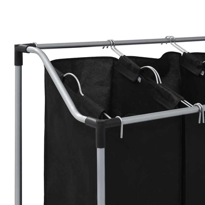 Classificatore lavanderia con 4 borse nero
