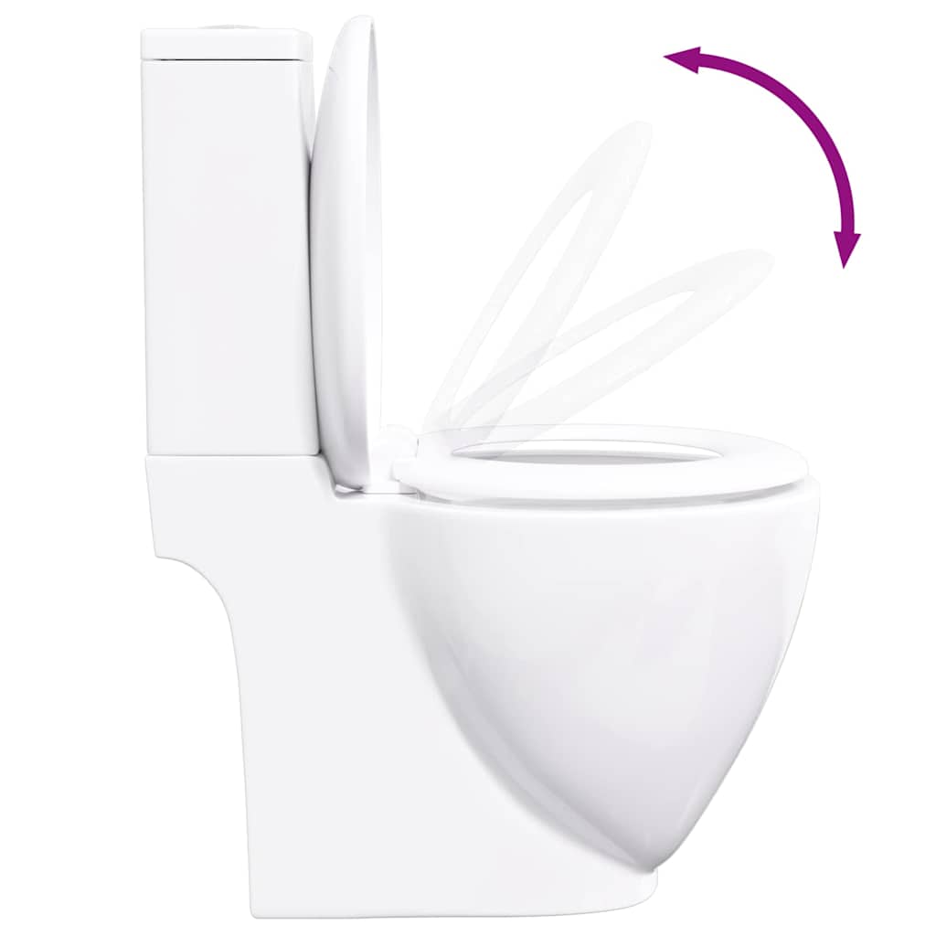 Vaso WC in Ceramica con Scarico Dietro Bianco - homemem39