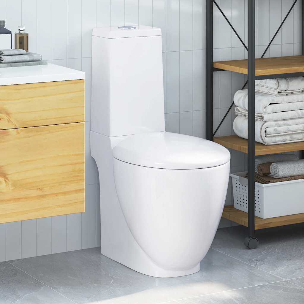 Vaso WC in Ceramica con Scarico Dietro Bianco - homemem39