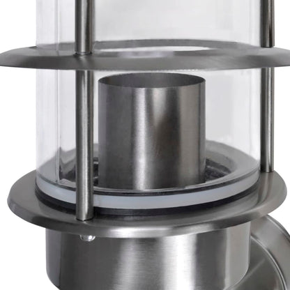 Lampada a parete da giardino patio acciaio inox da interno ed esterno