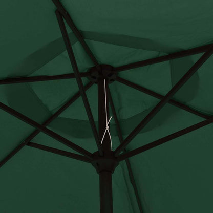 Parasole verde 3 m palo in acciaio