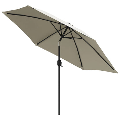 Parasole Bianco Sabbia 3 m con Palo in Acciaio