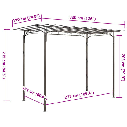 Arco pergola da giardino per rose in acciaio decorazione giardino | homemem39