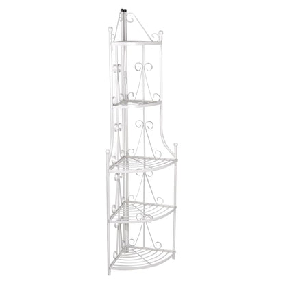 Supporto per Piante Porta Piante ad Angolo Bianco | homemem39