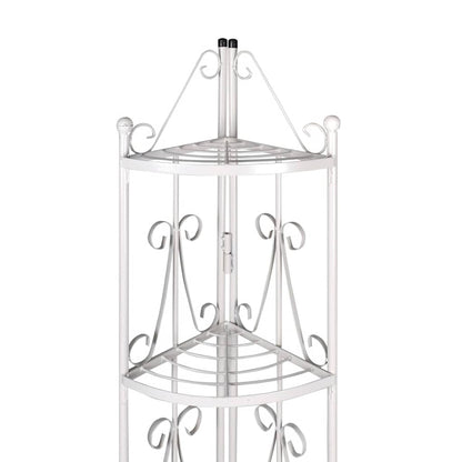 Supporto per Piante Porta Piante ad Angolo Bianco | homemem39