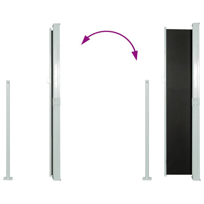 Tendalino Laterale per Patio Terrazzo 160 x 300 cm Nero