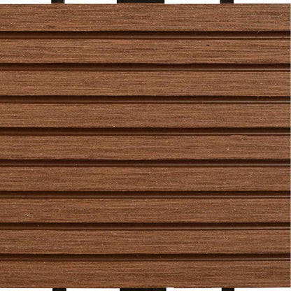 Set piastrelle WPC 30x30cm 11pz per 1,00m² marrone - homemem39