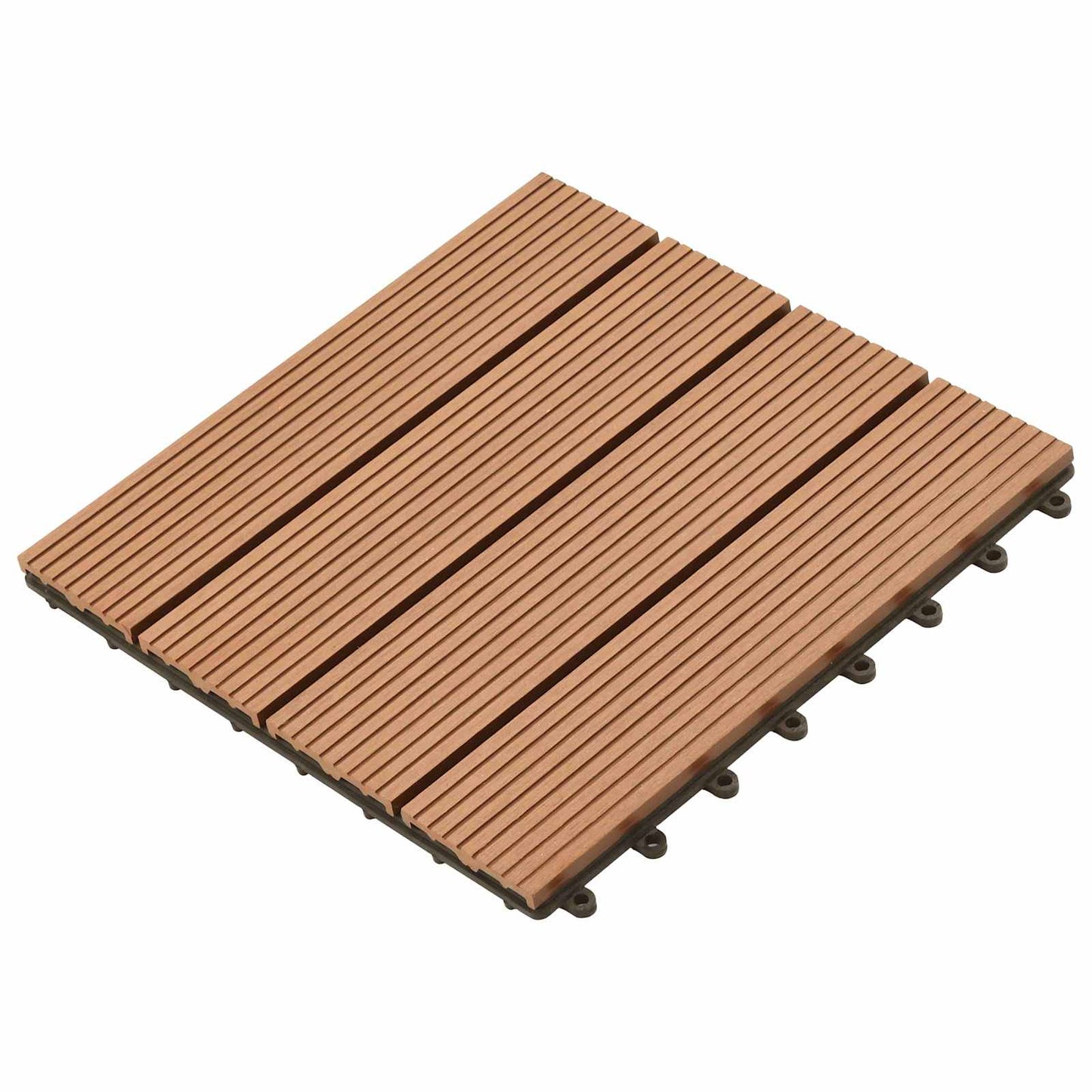 Piastrella per Decking 11 pcs Marrone 30 x 30 cm WPC | homemem39