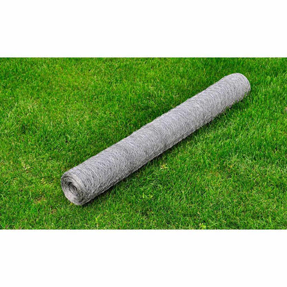 Recinzione in Rete per Pollaio Acciaio Zincato 25x1 m Argento | homemem39