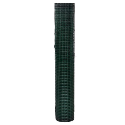 Recinto Pollaio in Rete Zincato Rivestimento PVC 10x1 m Verde | homemem39