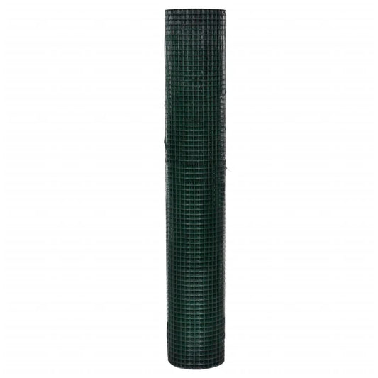 Recinzione in Rete per Pollaio Rivestita in PVC 25x1 m Verde | homemem39