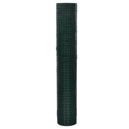 Recinzione in Rete per Pollaio Rivestita in PVC 25x1 m Verde | homemem39