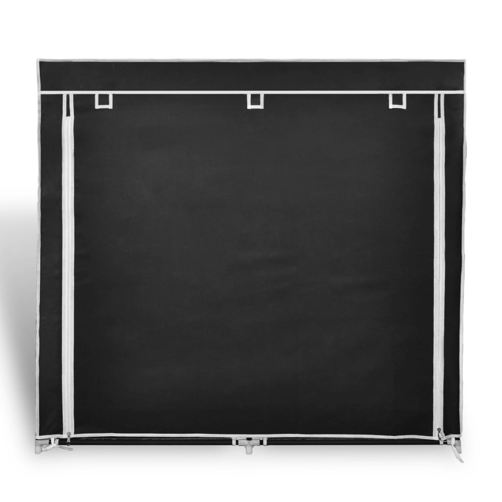 Scarpiera in Tessuto Richiudibile 115 x 28 x 110 cm Nera - homemem39