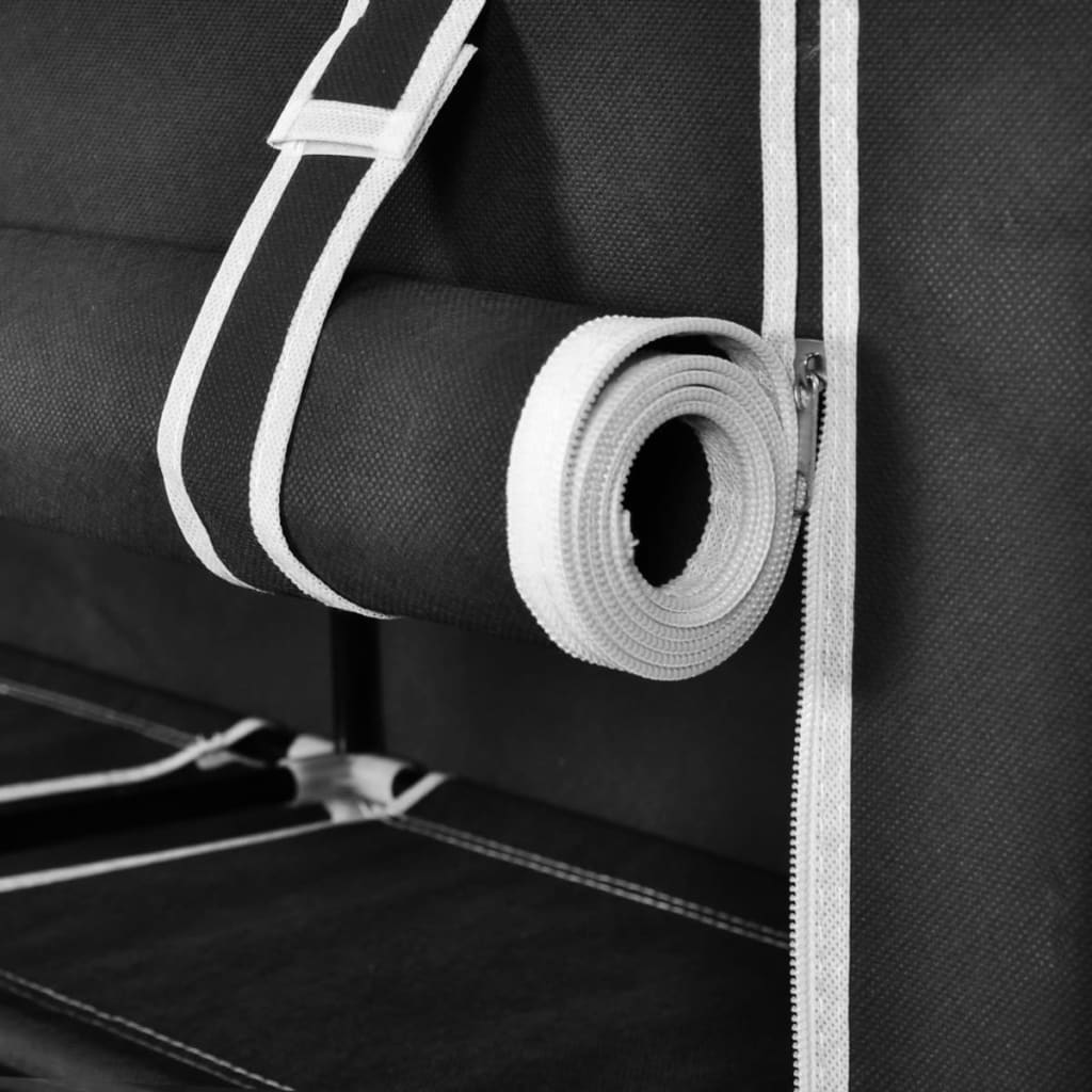 Scarpiera in Tessuto Richiudibile 115 x 28 x 110 cm Nera - homemem39