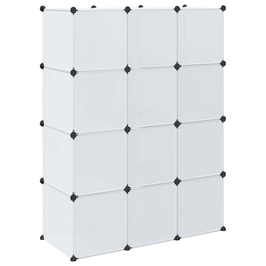 Armadio Modulare con 9 Scomparti 109x36,5x143 cm Bianco - homemem39