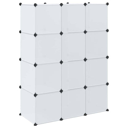 Armadio Modulare con 9 Scomparti 109x36,5x143 cm Bianco - homemem39
