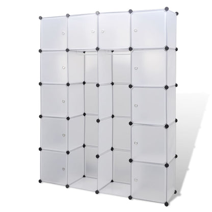 Modular Cabinet 14 Compartments White 37 x 146 x 180.5 cm