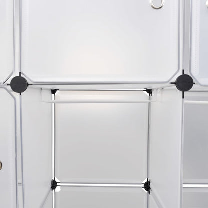 Modular Cabinet 14 Compartments White 37 x 146 x 180.5 cm