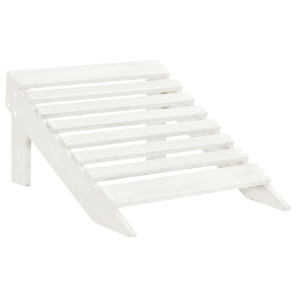 Sedia da Giardino con Poggiagambe in Legno Bianco | homemem39