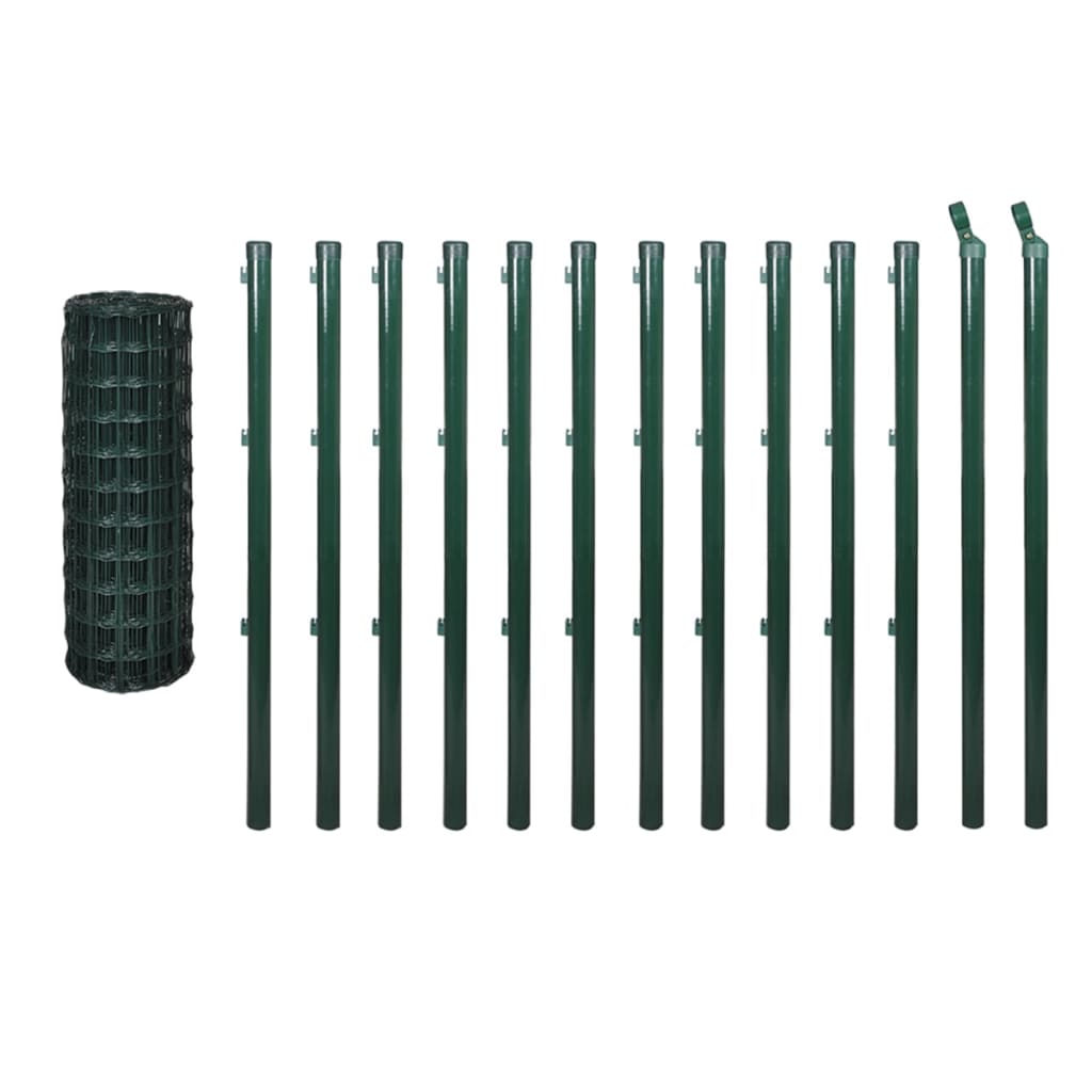 Recinzione Europea in Acciaio 25 x 0,8 m Verde | homemem39