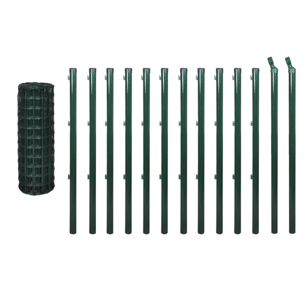 Recinzione Europea in Acciaio 25 x 1,2 m Verde | homemem39