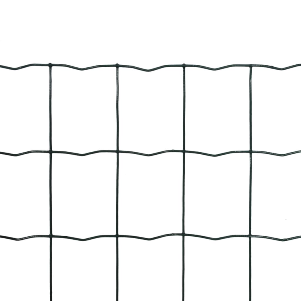 Recinzione Europea in Acciaio 10 x 0,8 m Verde - homemem39