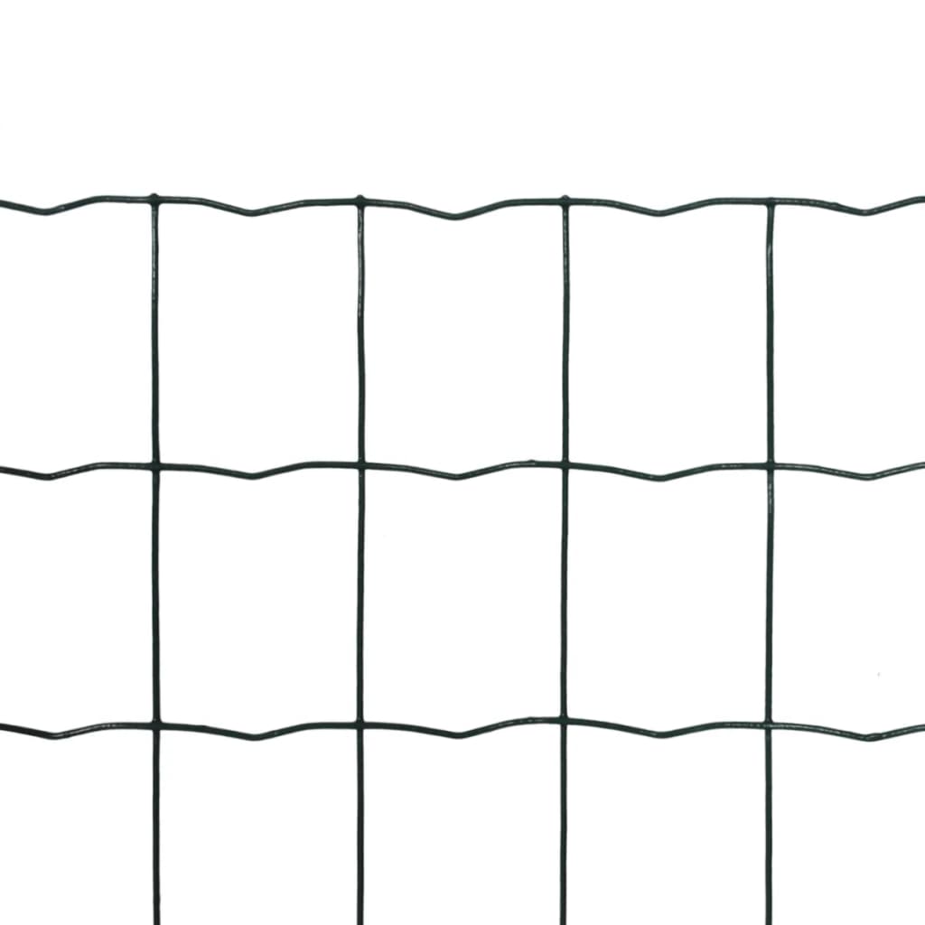 Recinzione Europea in Acciaio 25 x 0,8 m Verde - homemem39