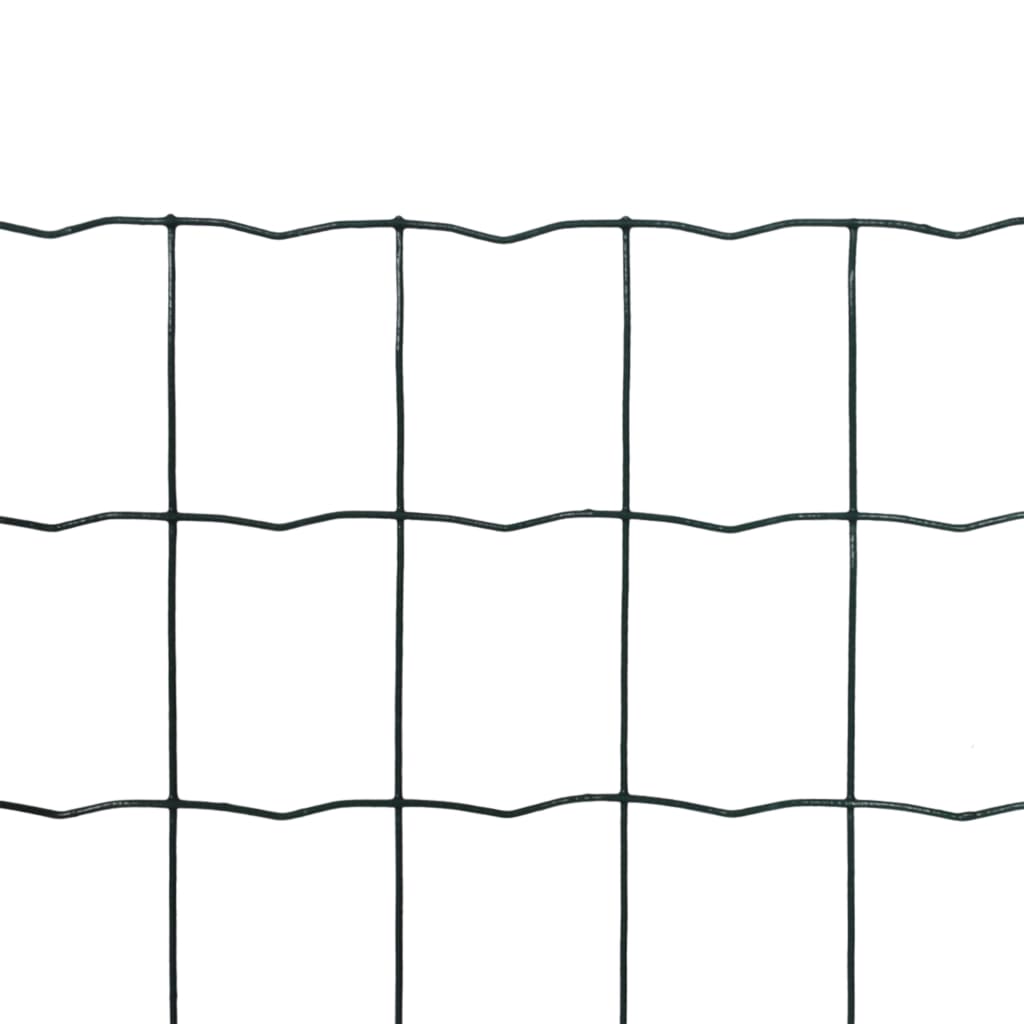 Recinzione Europea in Acciaio 10 x 0,8 m Verde - homemem39