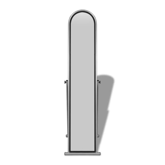 Specchio Autoportante a Figura Intera Rettangolare Grigio | homemem39