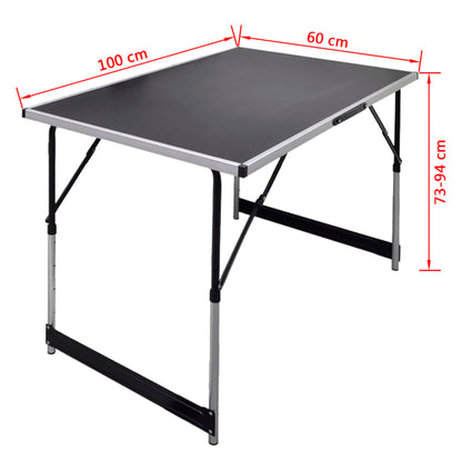 Tavolo da Lavoro Set 3 pz Pieghevole Altezza Regolabile | homemem39