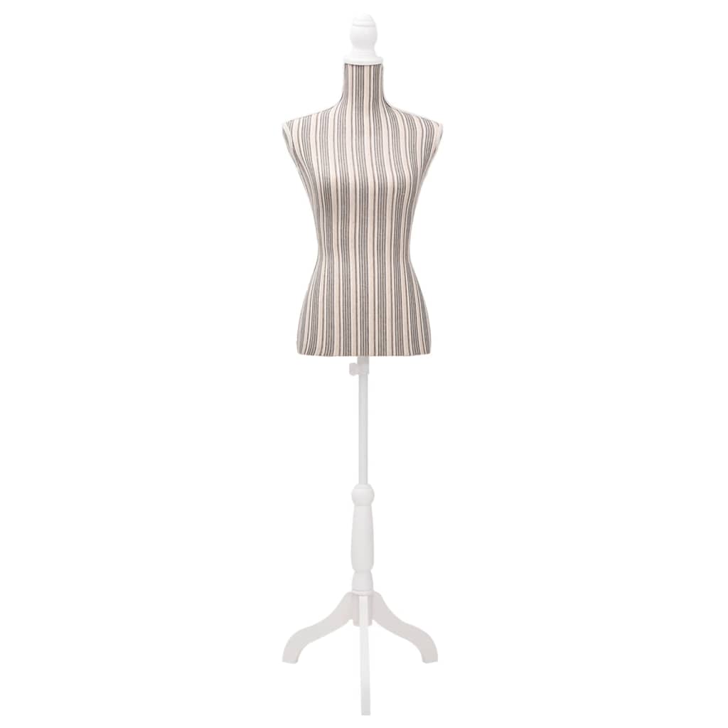 Busto Sartoriale Donna Manichino in Tessuto con Strisce | homemem39