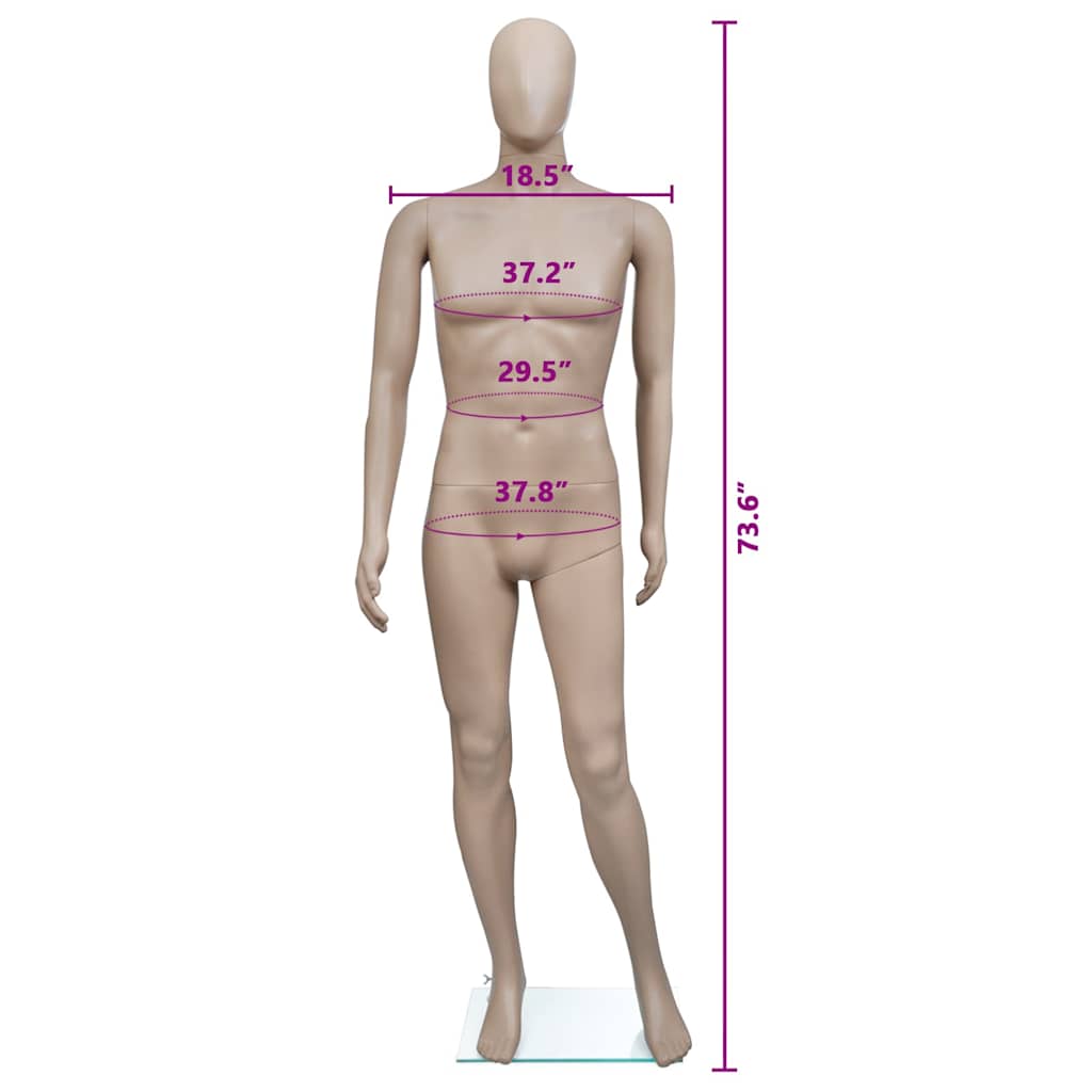 Manichino Uomo con Testa Arrotondata - homemem39