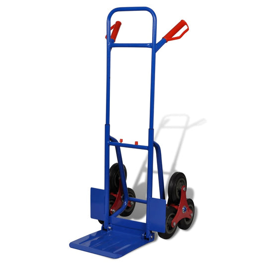 Carrello per Scale Pieghevole con 6 Ruote Blu