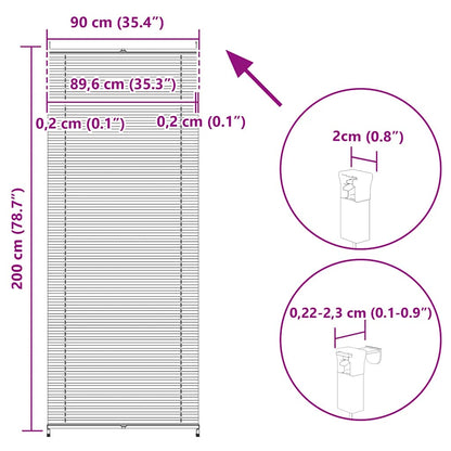 Tenda plissè 90x200cm bianca - homemem39
