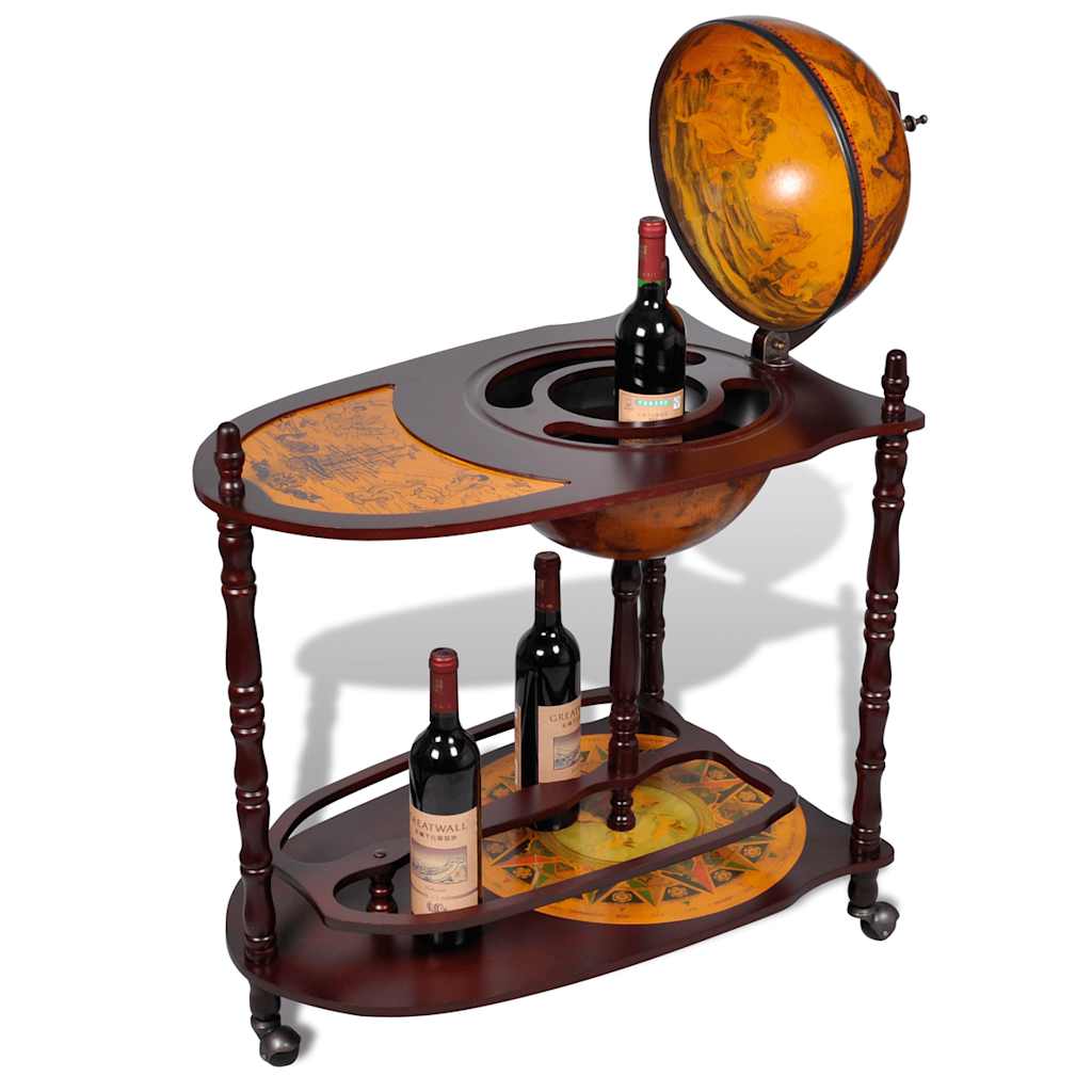 Bar a Globo Portavini Supporto in Legno Eucalipto Autoportante | homemem39