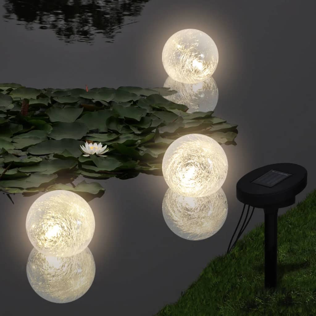 Set 3x lampada galleggiante solare a LED per laghetto piscina | homemem39