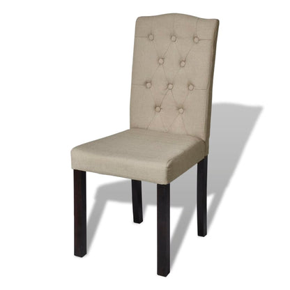 Dining Chairs 6 pcs Camel in Fabric