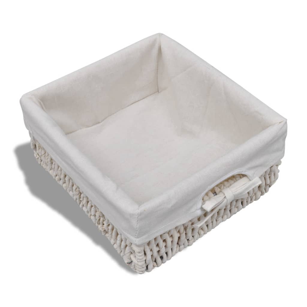 Cassapanca Bianca 62x33x42 cm in Legno di Paulownia | homemem39