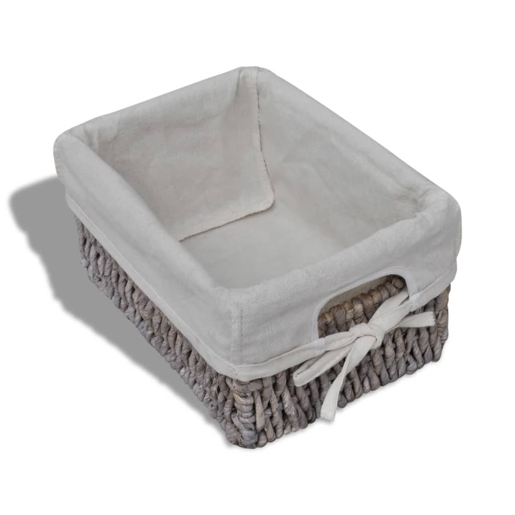 Struttura in Legno con 4 Cestini Intrecciati Marrone | homemem39