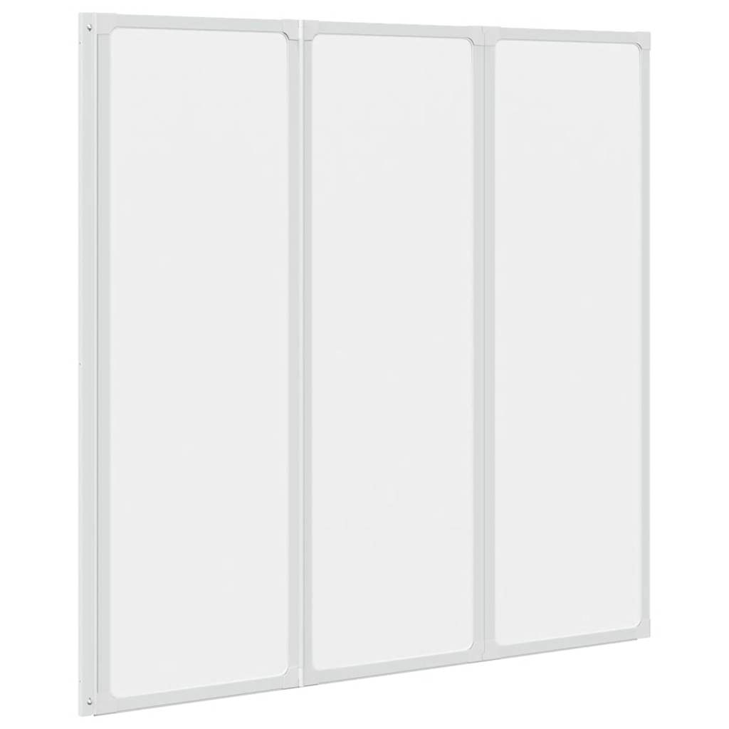 Parete per Doccia e Vasca Bagno 117x120cm 3 Pannelli Pieghevole | homemem39