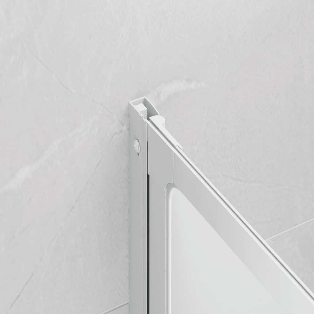 Parete per Doccia e Vasca Bagno 117x120cm 3 Pannelli Pieghevole | homemem39