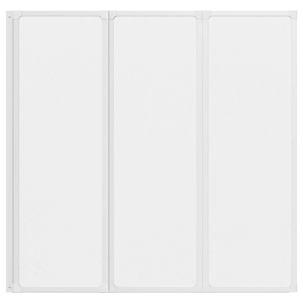Parete per Doccia e Vasca Bagno 117x120cm 3 Pannelli Pieghevole | homemem39