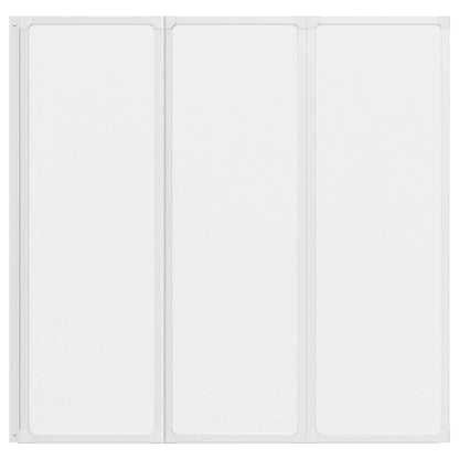 Parete per Doccia e Vasca Bagno 117x120cm 3 Pannelli Pieghevole