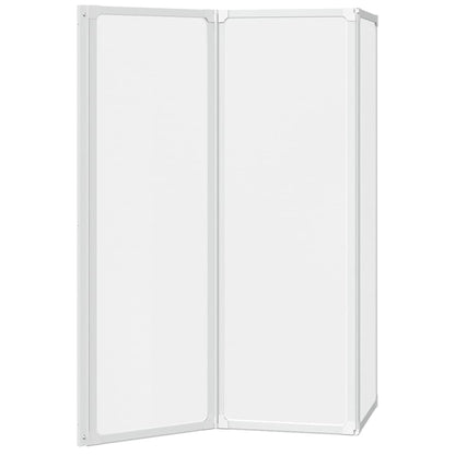 Parete per Doccia e Vasca Bagno 117x120cm 3 Pannelli Pieghevole