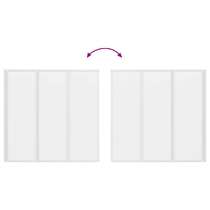 Parete per Doccia e Vasca Bagno 117x120cm 3 Pannelli Pieghevole | homemem39
