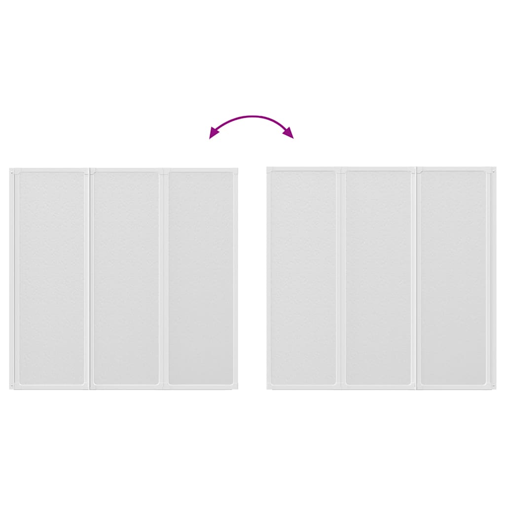 Doccia da bagno a parete 141 x 132 cm 3 Pannelli pieghevoli